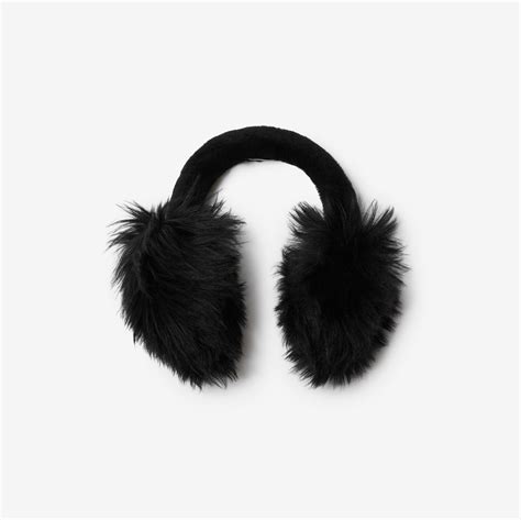 burberry black earmuffs|black shearling ear muffs.